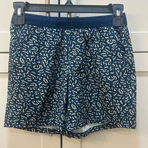 DSG Navy Shorts with Cream Geometric Print- Boys S 8-9